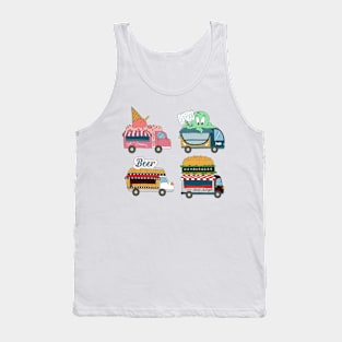 Food Trucks hand Drawn Tank Top